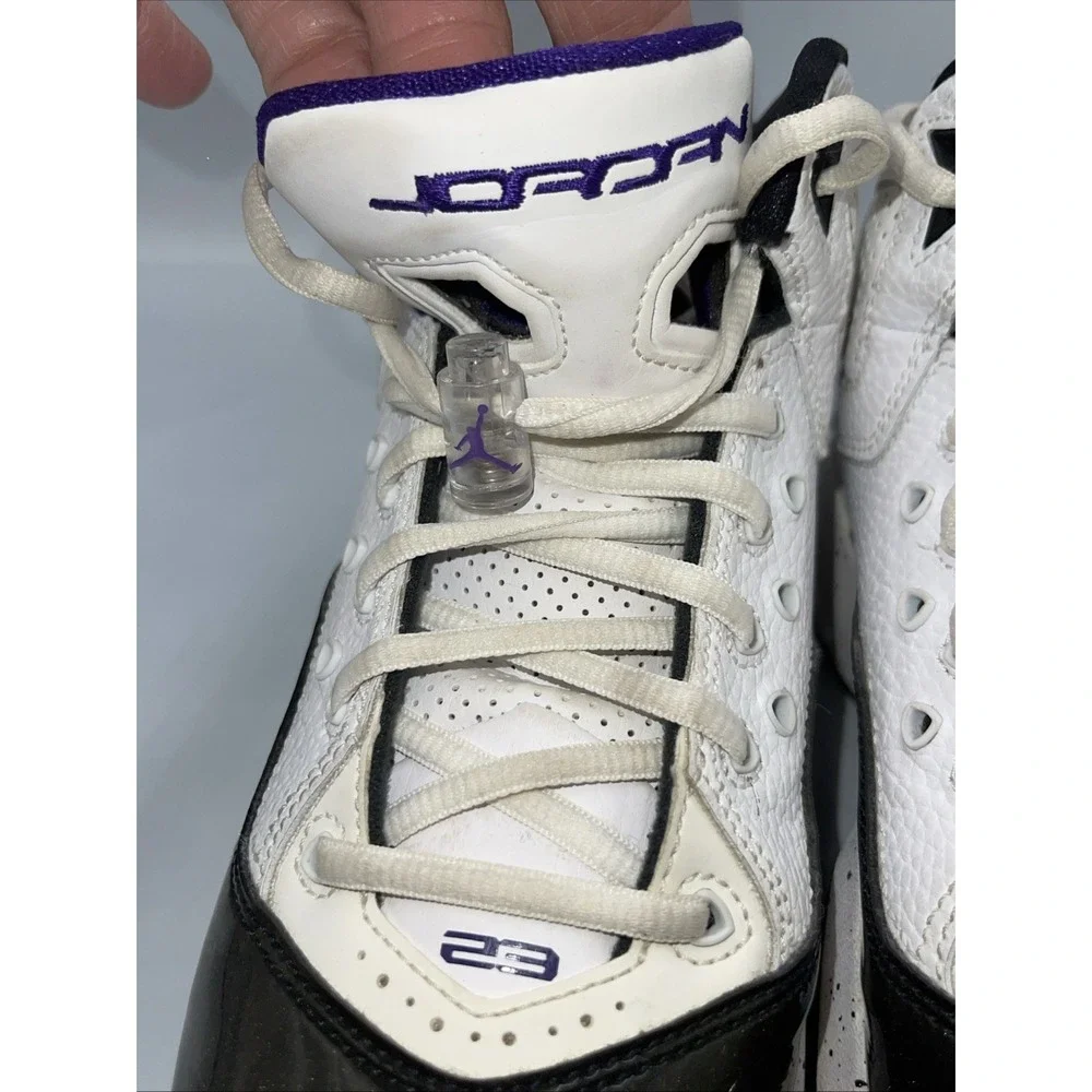 Nike‎ Air Jordan B'Loyal GS Sneakers Youth 6.5Y White Black Purple CK1425-115